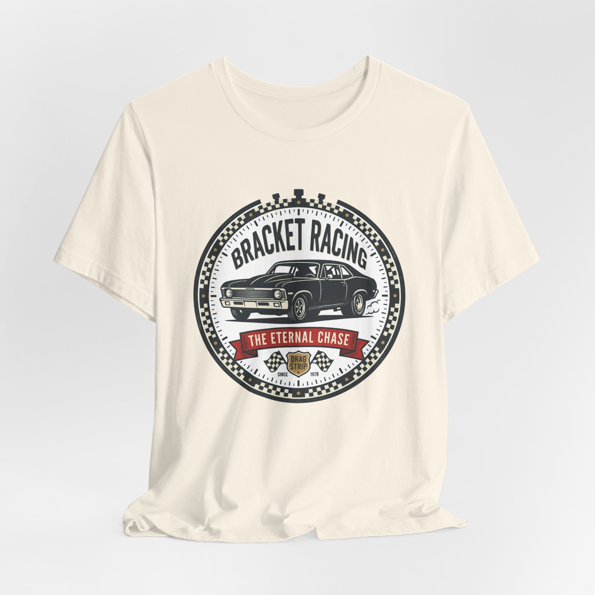 Bracket Racing Tee — “The Eternal Chase” Classic Muscle Car Shirt