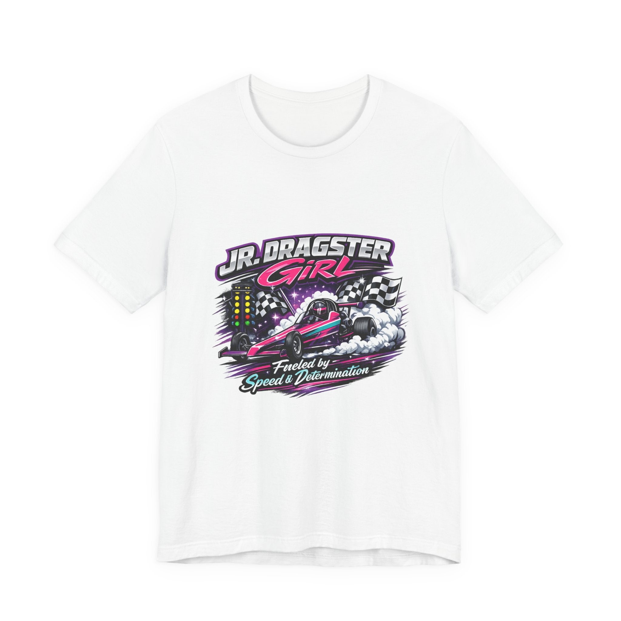 Jr. Dragster Girl T-Shirt – Fueled by Speed & Determination Racing Tee