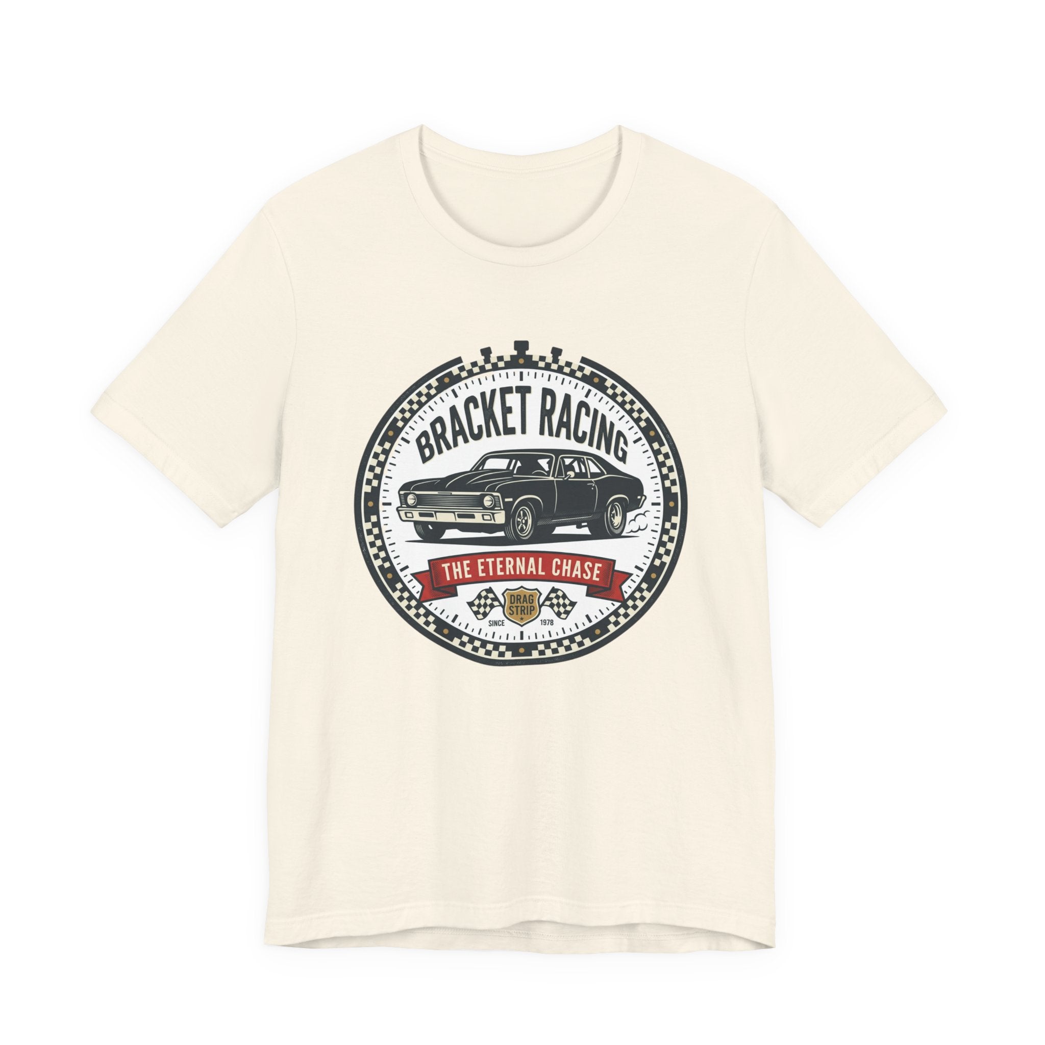 Bracket Racing Tee — “The Eternal Chase” Classic Muscle Car Shirt