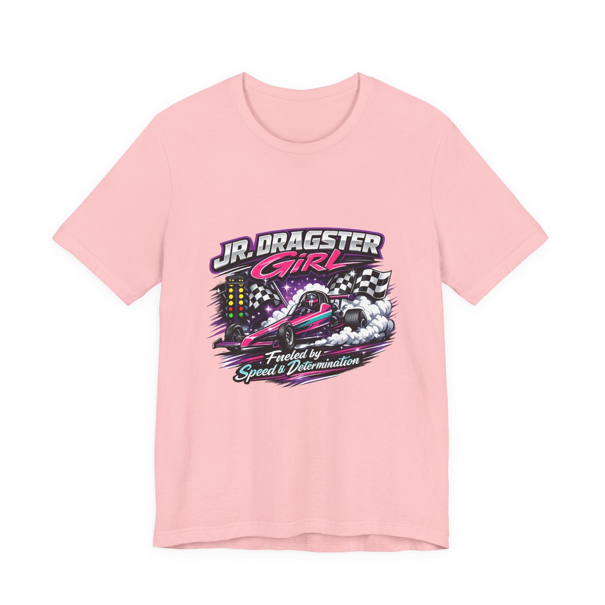 Jr. Dragster Girl T-Shirt – Fueled by Speed & Determination Racing Tee