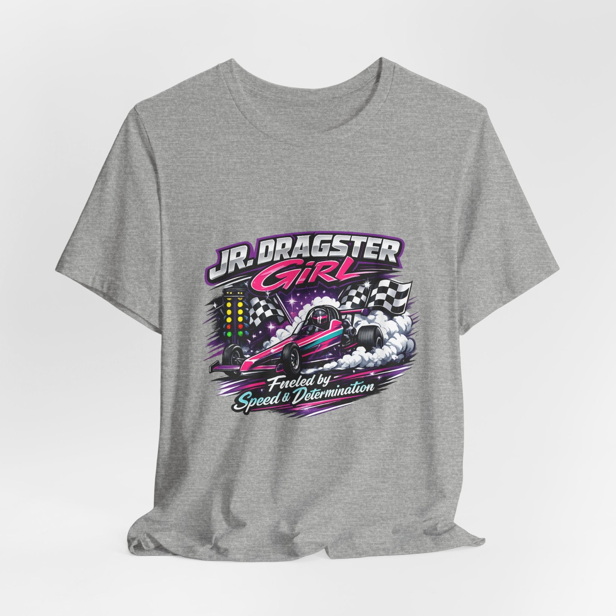 Jr. Dragster Girl T-Shirt – Fueled by Speed & Determination Racing Tee