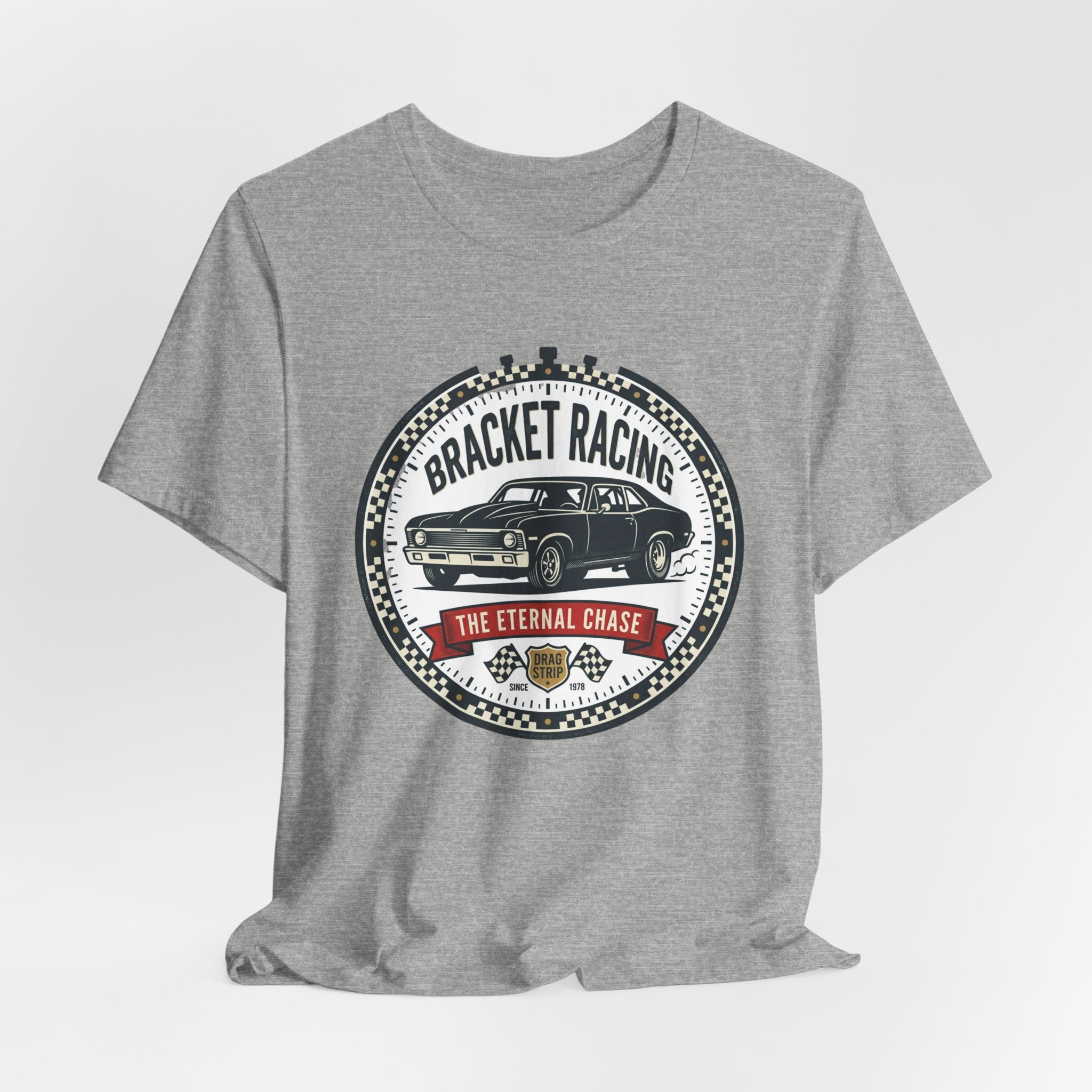 Bracket Racing Tee — “The Eternal Chase” Classic Muscle Car Shirt
