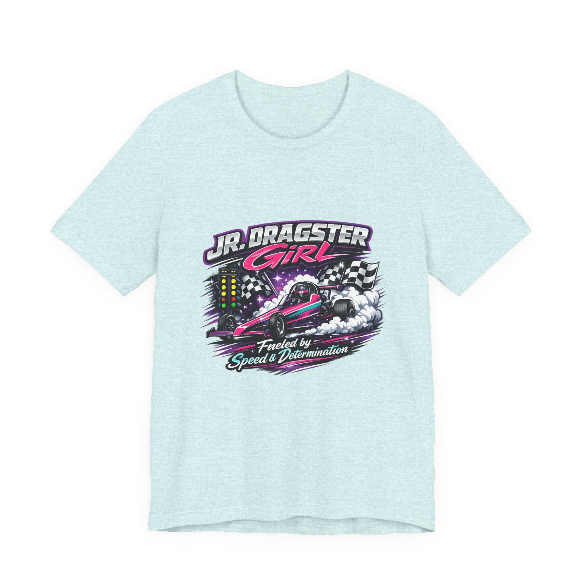 Jr. Dragster Girl T-Shirt – Fueled by Speed & Determination Racing Tee