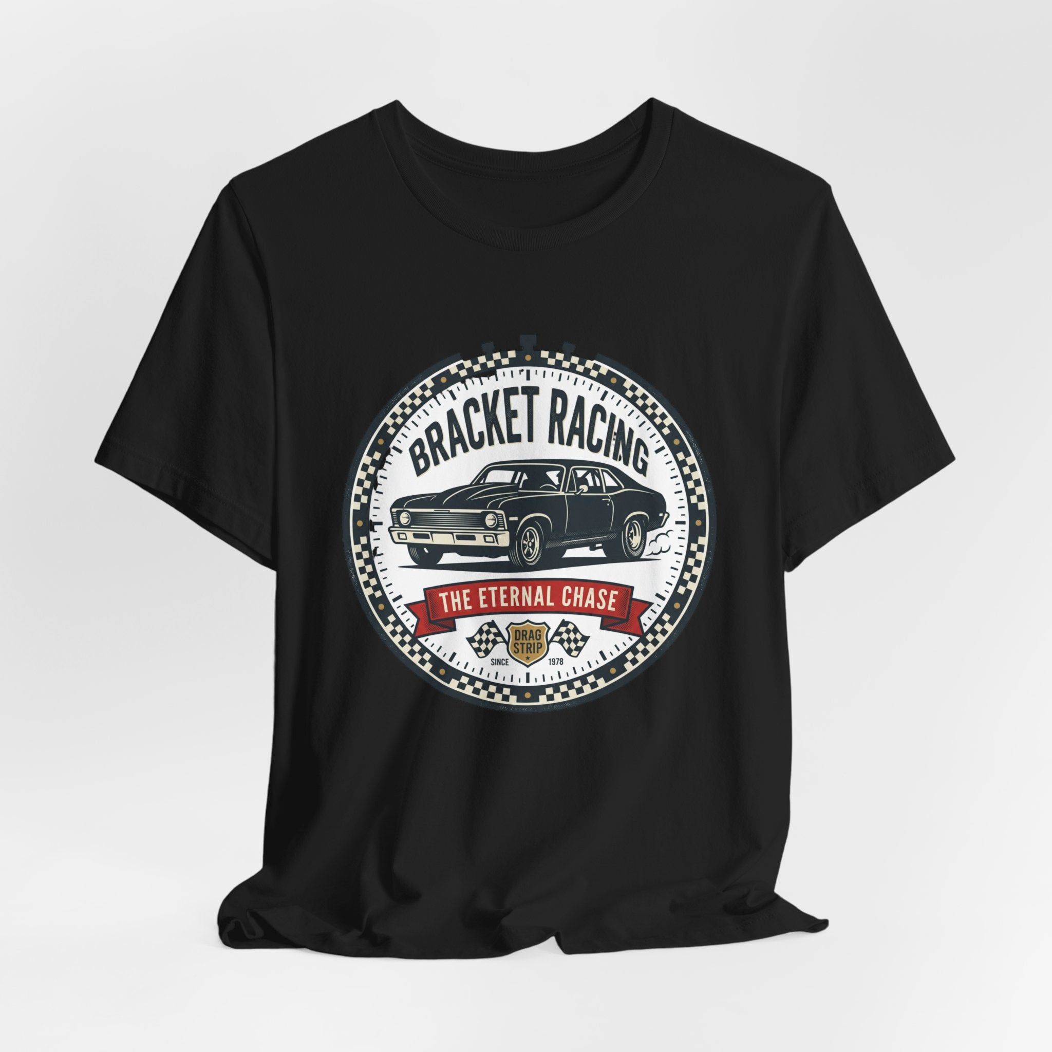 Bracket Racing Tee — “The Eternal Chase” Classic Muscle Car Shirt