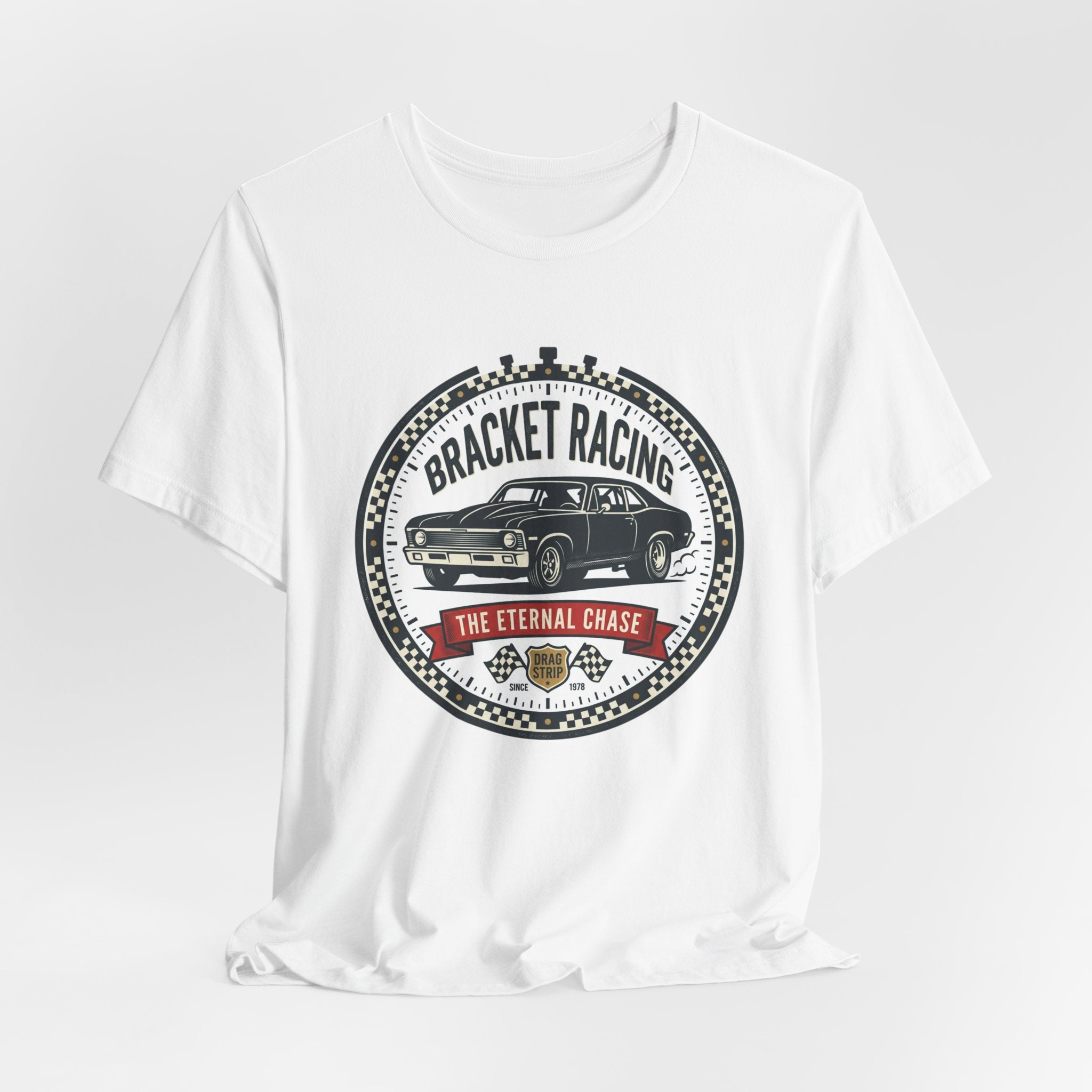 Bracket Racing Tee — “The Eternal Chase” Classic Muscle Car Shirt