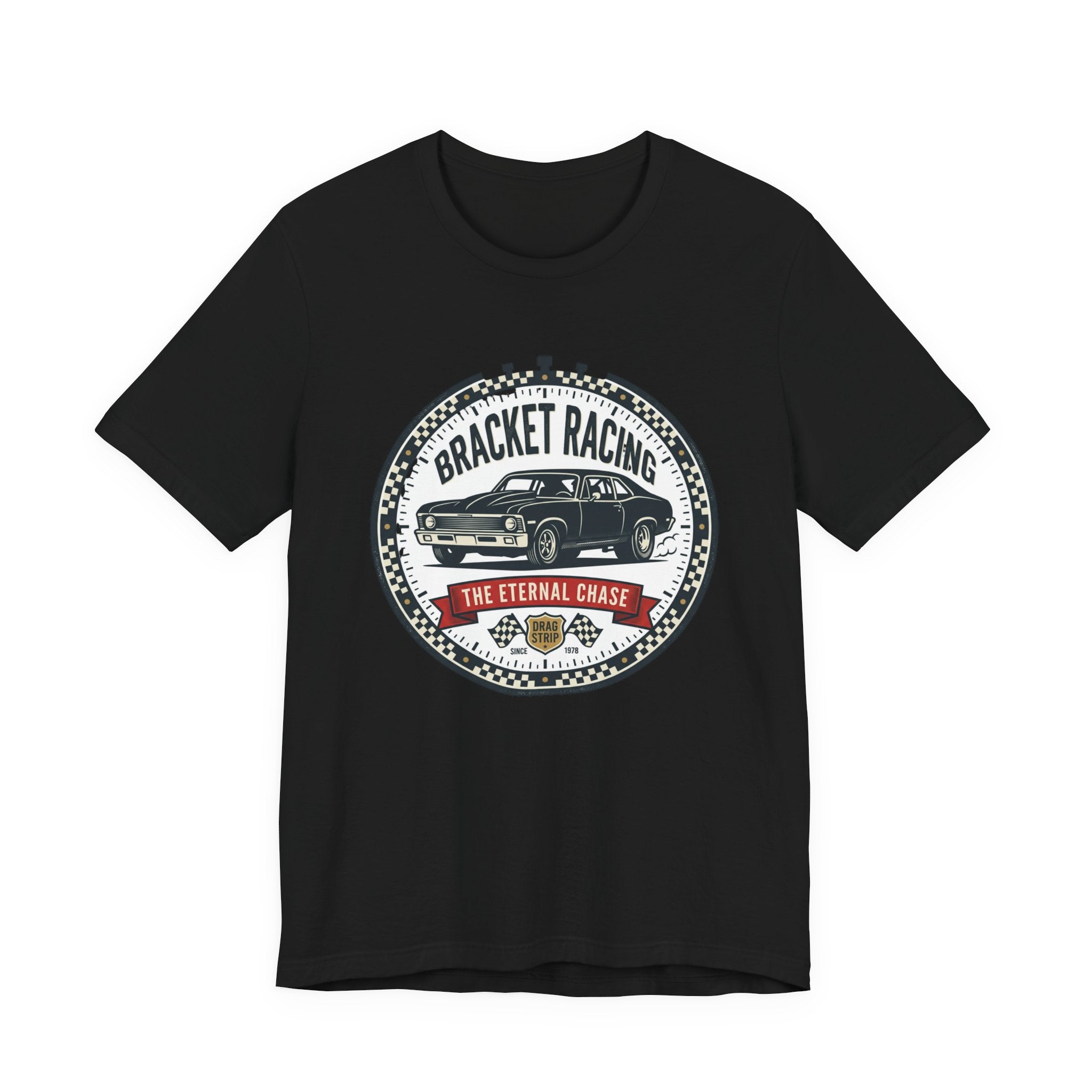 Bracket Racing Tee — “The Eternal Chase” Classic Muscle Car Shirt